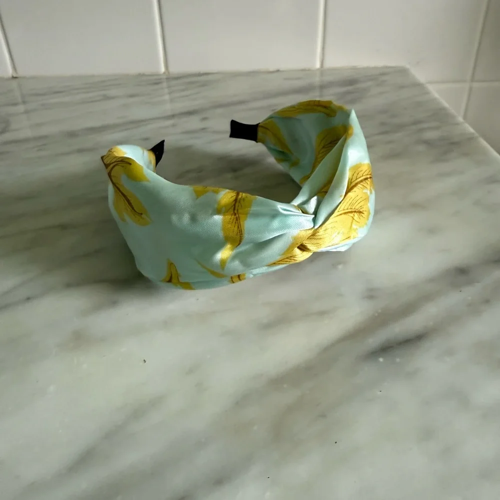 Anthropologie Yellow Feather Headband